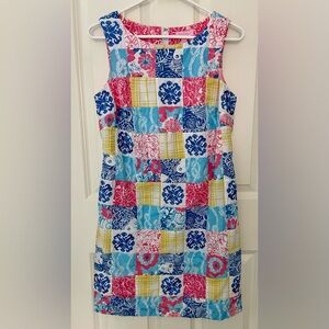 Lily Pulitzer Shift Dress women’s Size 4 Patchwork pattern